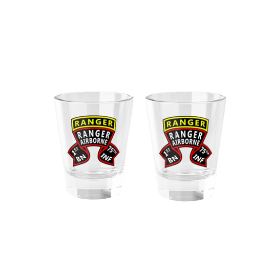 Pair of 1st Ranger Battalion "Old Scroll" Shot Glasses