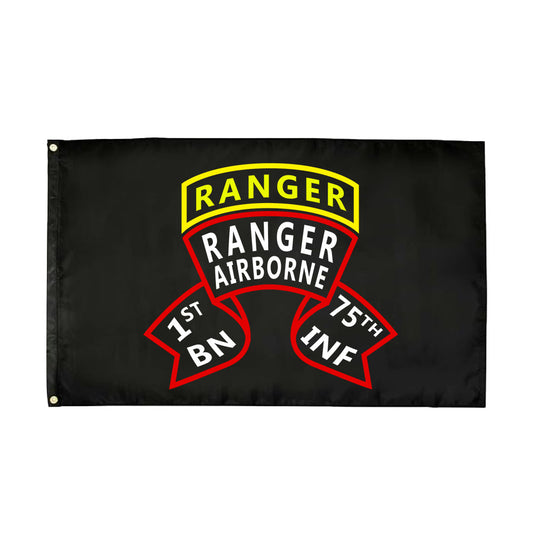 1st Ranger Battalion OLD SCROLL - Double Sided Flag