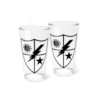Pair of Black Ranger Unit Crest, Pint Glasses, 16oz