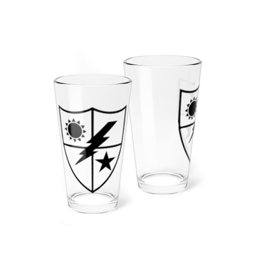 Pair of Black Ranger Unit Crest, Pint Glasses, 16oz