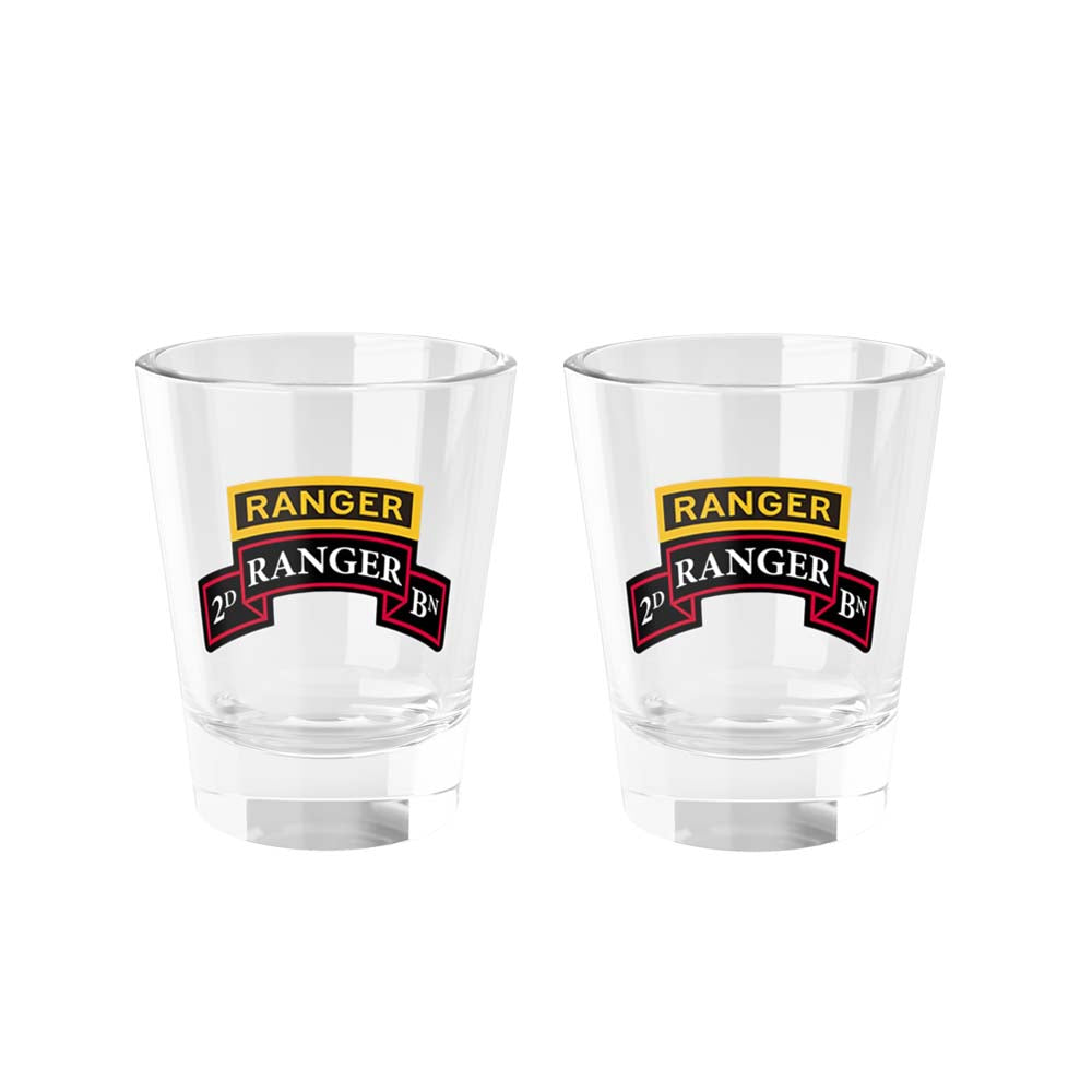 Pair of 2nd Ranger Battalion Shot Glasses
