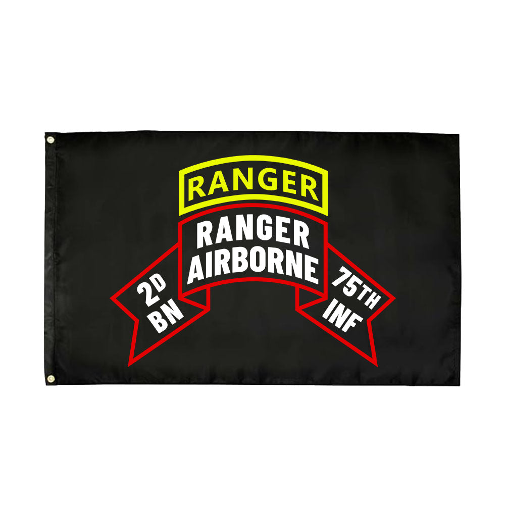 2nd Ranger Battalion OLD SCROLL - Double Sided Flag