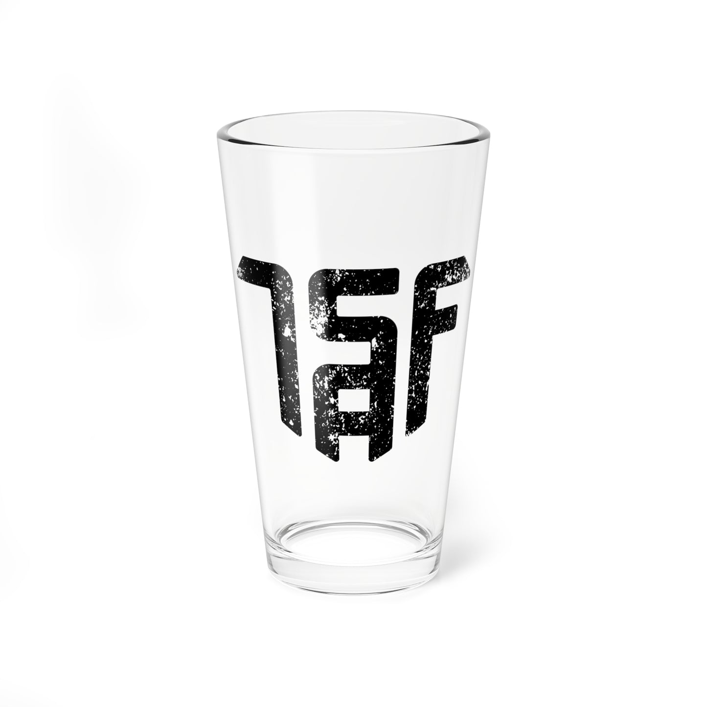 TSAF Distressed Black, Pint Glass, 16oz