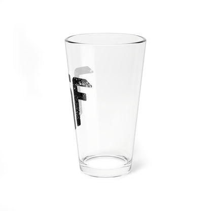 TSAF Distressed Black, Pint Glass, 16oz